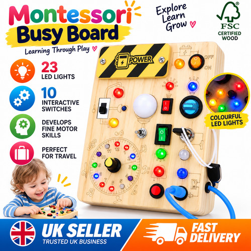 Montessori busy board wooden - montessori,