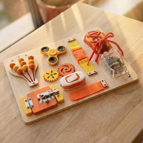 Wooden busy board - busy,
