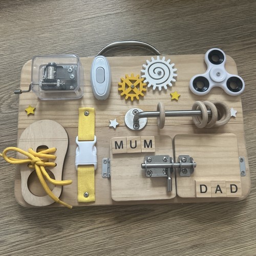 Wooden busy board montessori - wooden,
