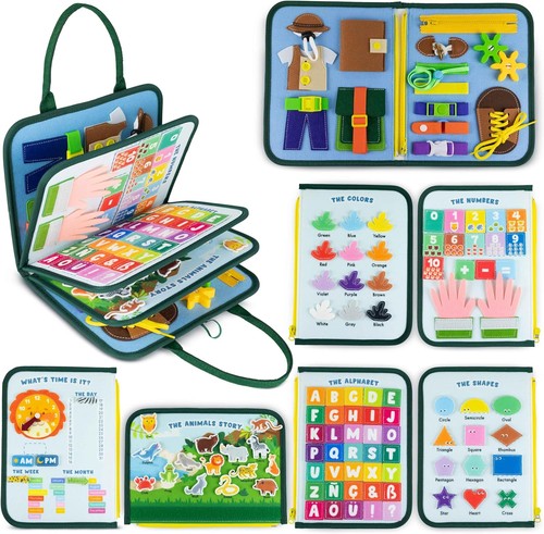Busy board for toddlers felt - board,